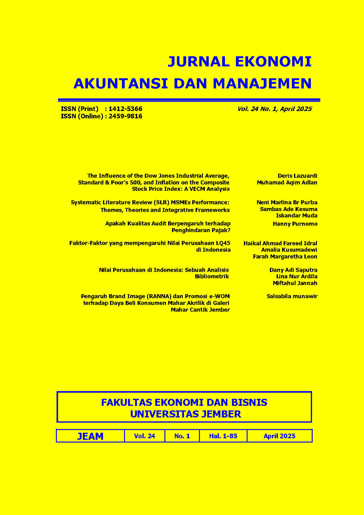 					View Vol. 24 No. 1 (2025)
				
